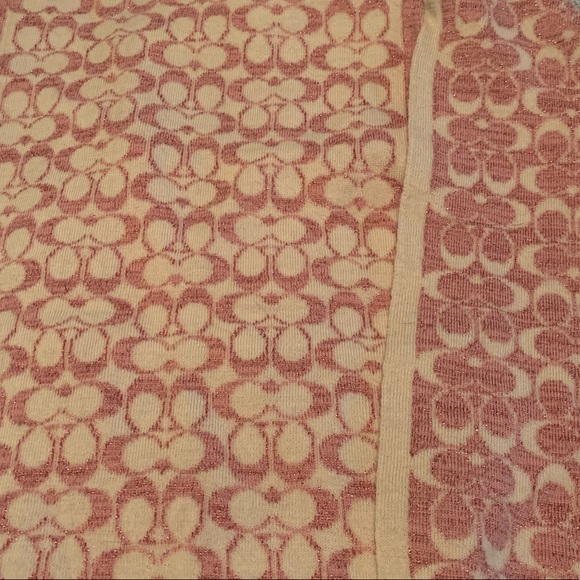 NWOT Coach Monogrammed Reversible Soft Wool Scarf - Picture 3 of 4